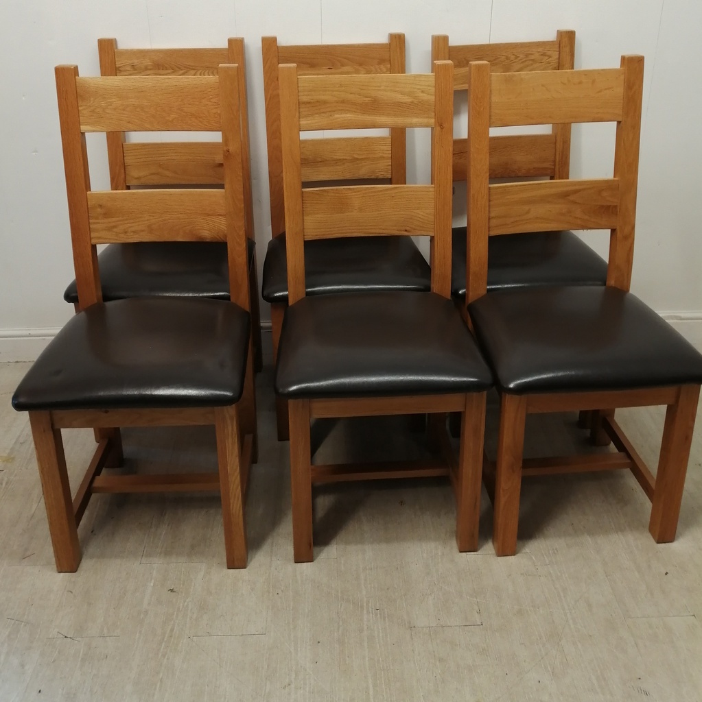 quality set of six  oak chairs