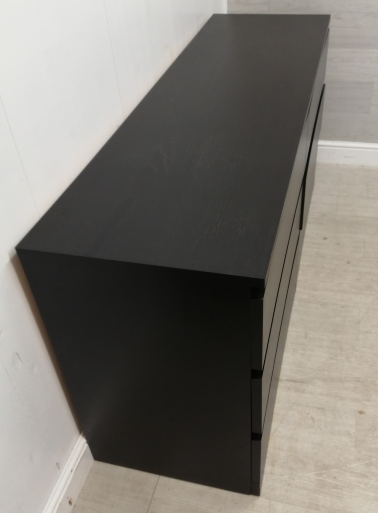 IKEA ‘MALM’ black SIX DRAWER CHEST