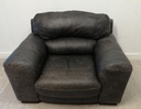 LOVELY  DISTRESSED GREY LEATHER  SOFA