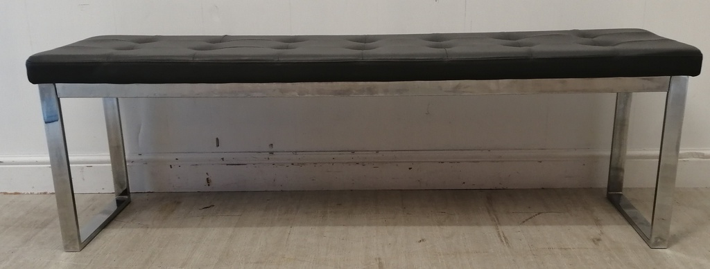 faux leather grey DINING BENCH