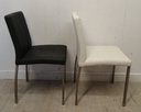 single FAUX LEATHER GREY DINING chair
