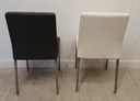 SINGLE FAUX LEATHER white DINING CHAIR
