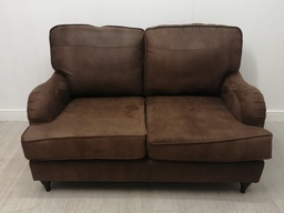 [HF12493] classic brown two seater sofa