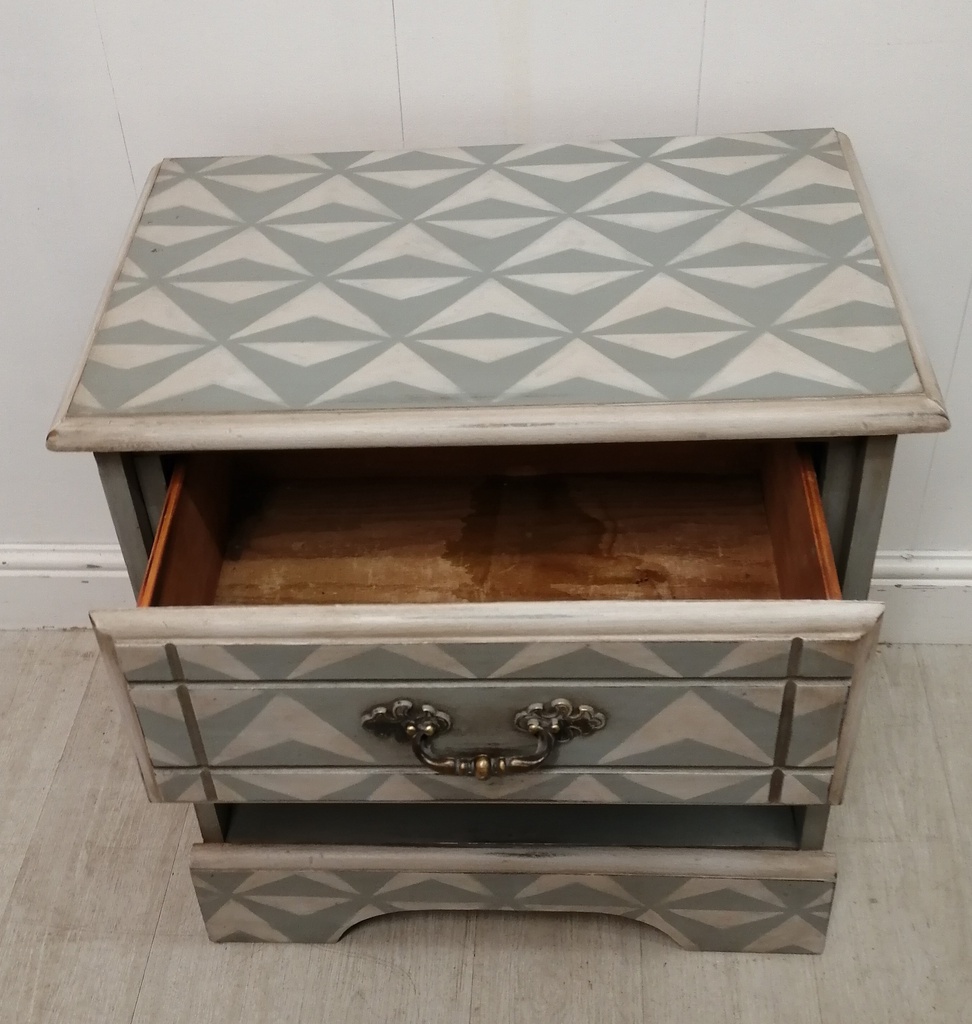 LOVELY PAINTED PINE BEDSIDE unit