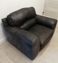 LOVELY DISTRESSED GREY LEATHER armchair