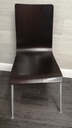 set of six modern stacking dining chairs