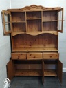 Part glazed triple pine dresser