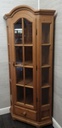 PINE GLAZED TOP CORNER DISPLAY UNIT