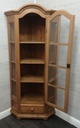 PINE GLAZED TOP CORNER DISPLAY UNIT