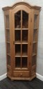PINE GLAZED TOP CORNER DISPLAY UNIT