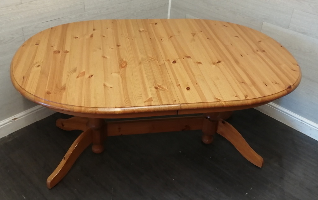 Ikea Oval Pine Extending Dining Table