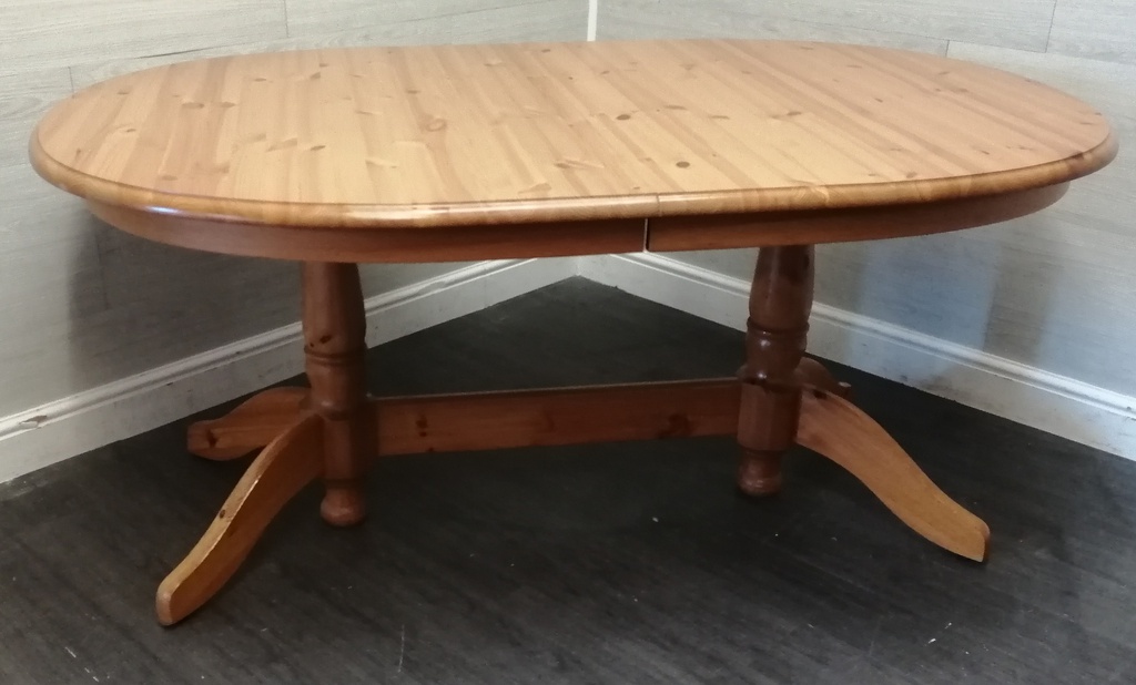 Ikea Oval Pine Extending Dining Table