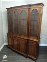 Quality large mahogany repro glazed display unit