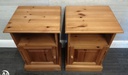 Pair of solid pine pot cuboard bedsides
