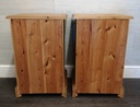 Pair of solid pine pot cuboard bedsides