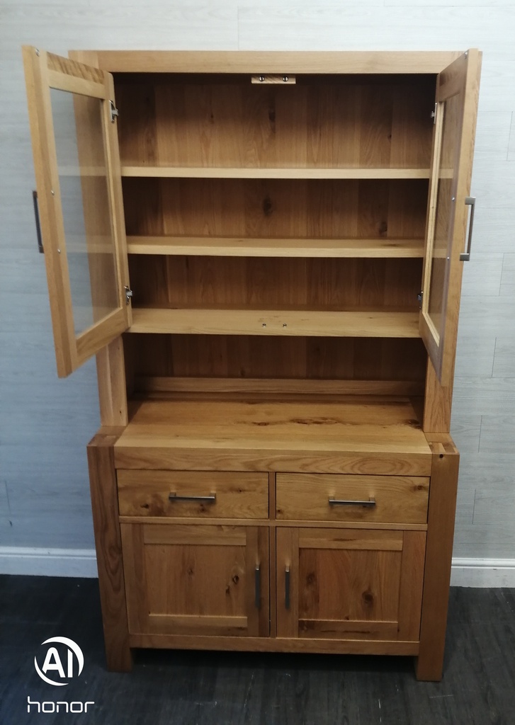 Lovely modern square block oak dresser display unit