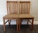 Pair of oak dining chairs