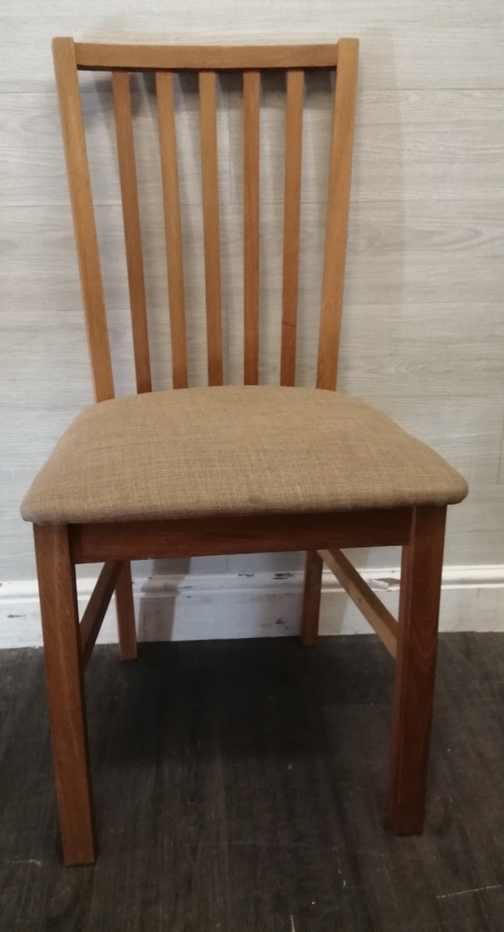 Pair of oak dining chairs