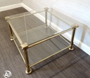 Stunning  glass hollywood style square coffee table