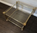 Stunning  glass hollywood style square coffee table