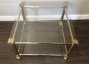Stunning  glass hollywood style square coffee table