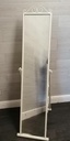 free standing white Cheval Mirror