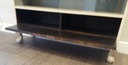 Glazed front sliding door painted bookcase