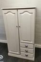 Grey painted shabby chic combi wardrobe