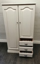 Grey painted shabby chic combi wardrobe