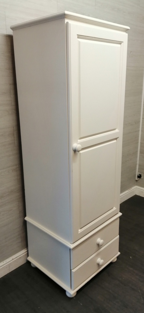 Lovely painted single door wardrobe with drawers