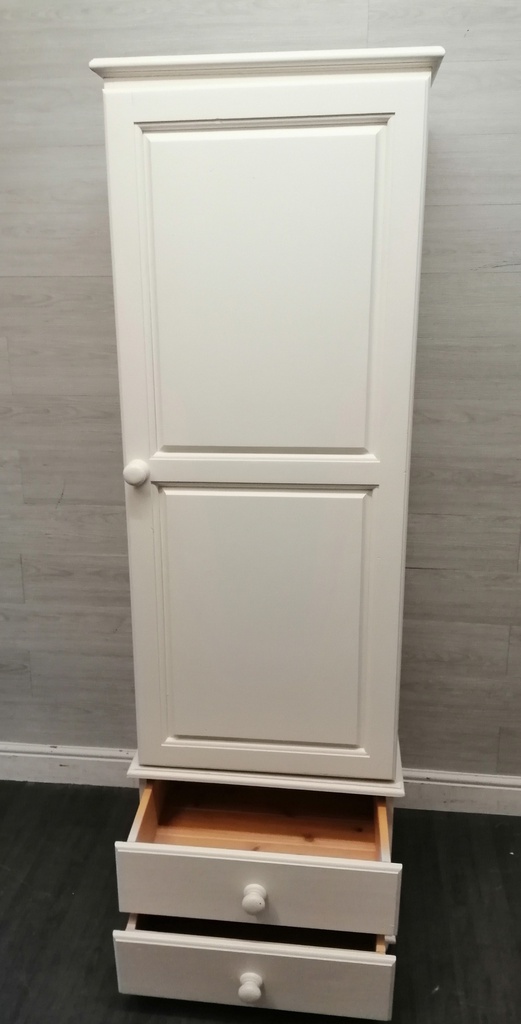 Lovely painted single door wardrobe with drawers