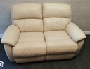Lovely Cream Leather Two Seater  Recliner Sofa