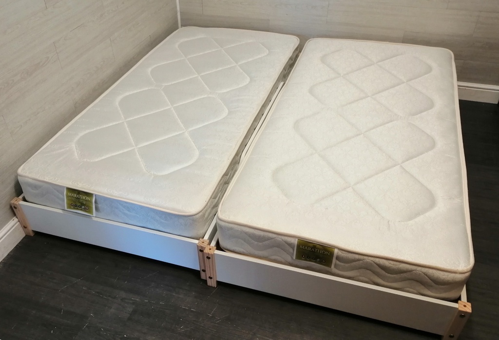 Great pair of stacker beds with two mattresses