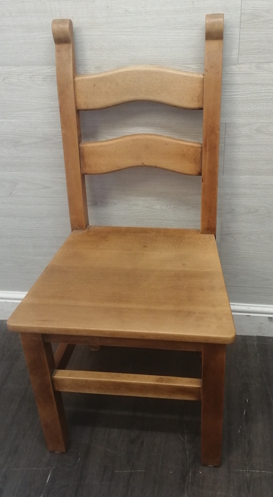QUALITY SET OF  FOUR SOLID LADDER BACK DINING CHAIRS
