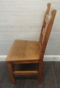QUALITY SET OF  FOUR SOLID LADDER BACK DINING CHAIRS