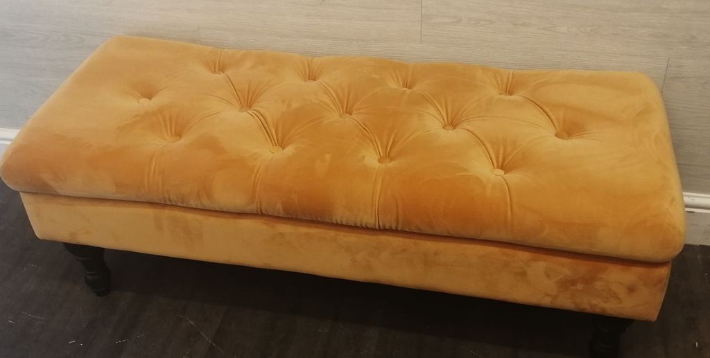 Stunning yellow storage footstool / coffee table