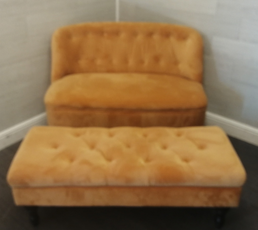 Stunning yellow storage footstool / coffee table