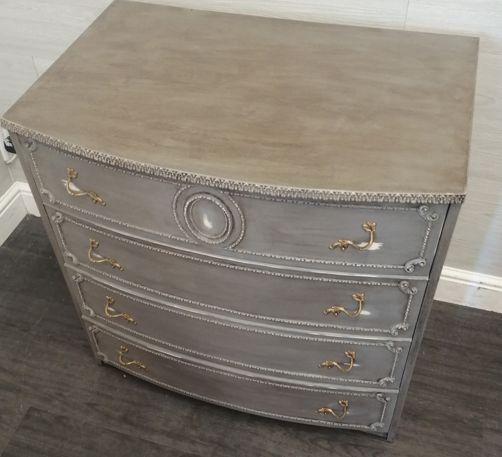 MARIE ANTOINETTE STYLE FOUR DRAWER CHEST