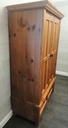 Quality solid pine double wardrobe with drawer