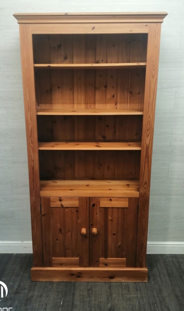 SOLID PINE CUPBOARD BASE BOOKCASE