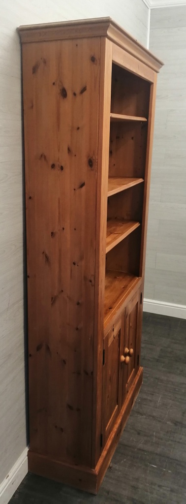 SOLID PINE CUPBOARD BASE BOOKCASE
