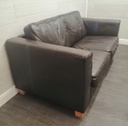 Good quality two seater leather brown sofa