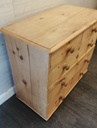 OLD ANTIQUE PINE CHEST OF FIVE DRAWERS
