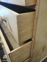 OLD ANTIQUE PINE CHEST OF FIVE DRAWERS