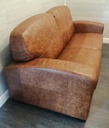 Quality Tan leather sofa bed