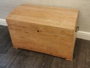 LOVELY OLD PINE DOME TOP BLANKET BOX