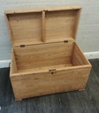 LOVELY OLD PINE DOME TOP BLANKET BOX