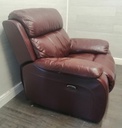 Ox Blood Red Leather Electric Recliner Armchair