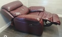 Ox Blood Red Leather Electric Recliner Armchair