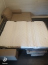 Quality Beige Leather L Shape Sofa Bed